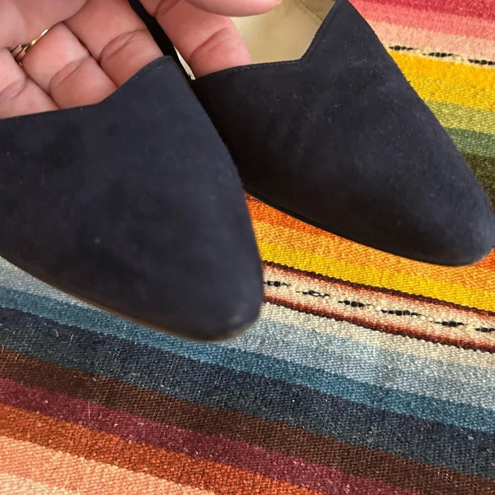Silvia Fiorentina Dark Blue Suede Heels